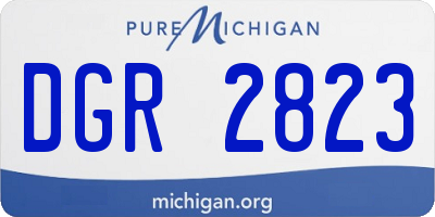 MI license plate DGR2823