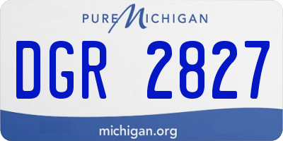 MI license plate DGR2827
