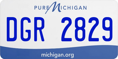 MI license plate DGR2829