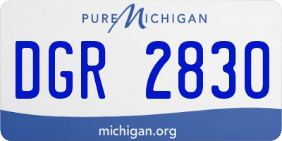 MI license plate DGR2830