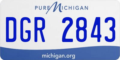 MI license plate DGR2843