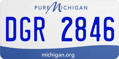 MI license plate DGR2846