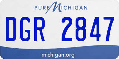 MI license plate DGR2847