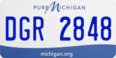 MI license plate DGR2848