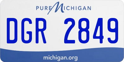 MI license plate DGR2849