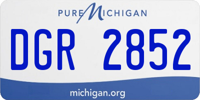 MI license plate DGR2852