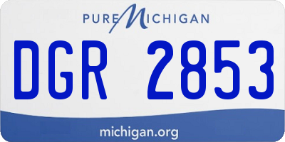 MI license plate DGR2853