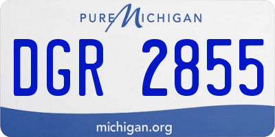 MI license plate DGR2855