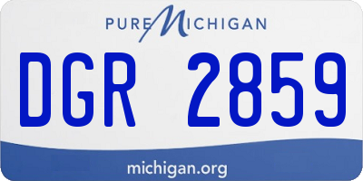 MI license plate DGR2859