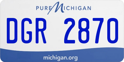 MI license plate DGR2870