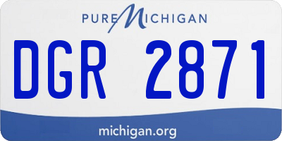 MI license plate DGR2871