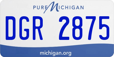 MI license plate DGR2875
