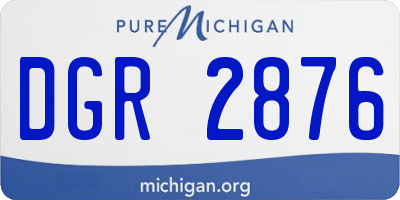 MI license plate DGR2876