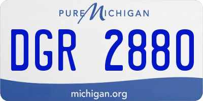 MI license plate DGR2880