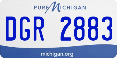 MI license plate DGR2883