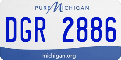 MI license plate DGR2886