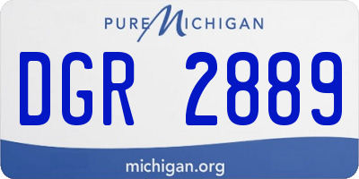 MI license plate DGR2889