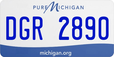 MI license plate DGR2890