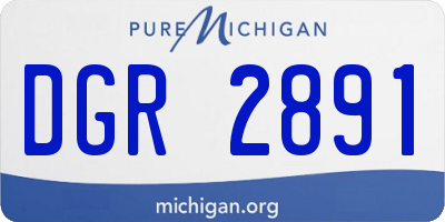 MI license plate DGR2891