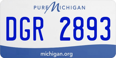 MI license plate DGR2893