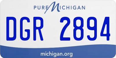 MI license plate DGR2894