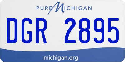MI license plate DGR2895