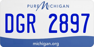 MI license plate DGR2897