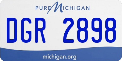 MI license plate DGR2898