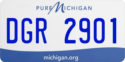 MI license plate DGR2901