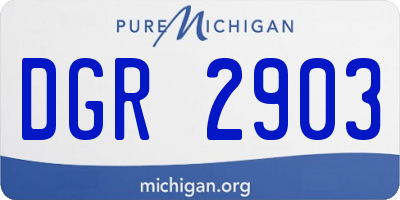 MI license plate DGR2903