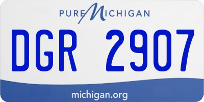 MI license plate DGR2907