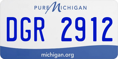 MI license plate DGR2912