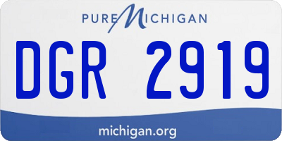 MI license plate DGR2919