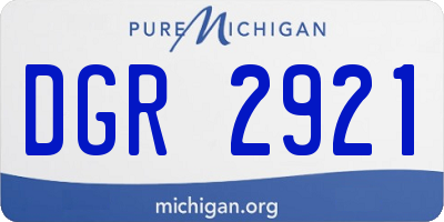 MI license plate DGR2921