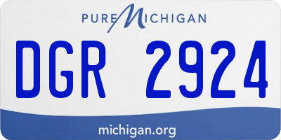 MI license plate DGR2924