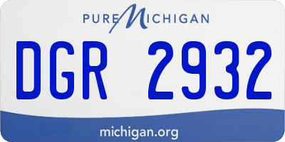 MI license plate DGR2932