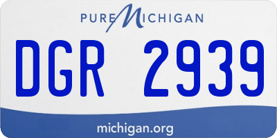 MI license plate DGR2939