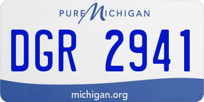 MI license plate DGR2941