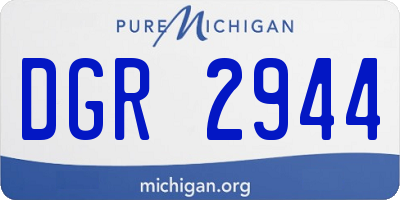 MI license plate DGR2944