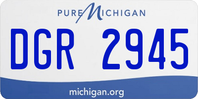 MI license plate DGR2945