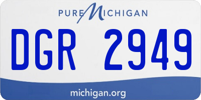 MI license plate DGR2949