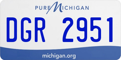 MI license plate DGR2951