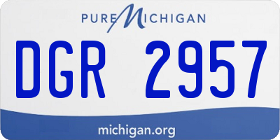 MI license plate DGR2957