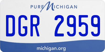 MI license plate DGR2959