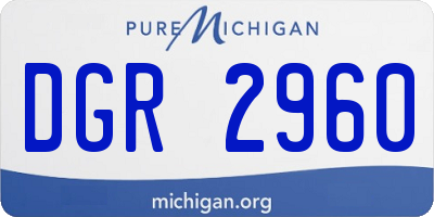 MI license plate DGR2960