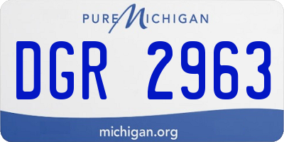 MI license plate DGR2963