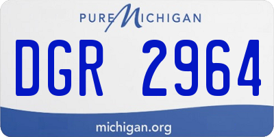 MI license plate DGR2964