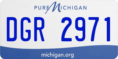 MI license plate DGR2971