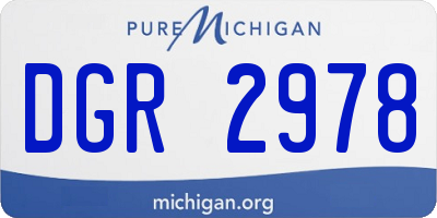 MI license plate DGR2978