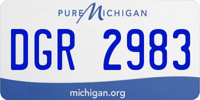 MI license plate DGR2983